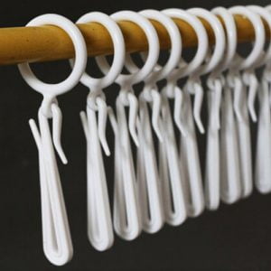 16 Pcs Plastic Curtain Hooks
