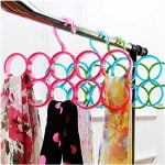 Colorful Nordic Circle Scarf Carves Tie Hanger Rack Holder