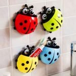 Cute Ladybug Tooth Paste and Tooth Brush Holder