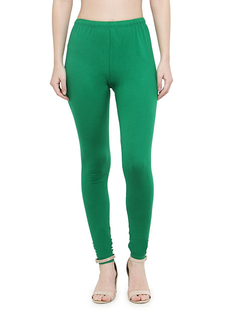 Dark-Green Color 4 Way Cotton Lycra Ankle length Leggings