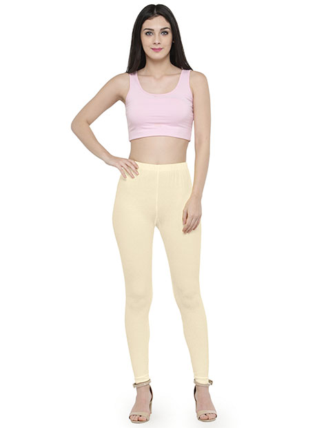 Off white hotsell ankle length leggings