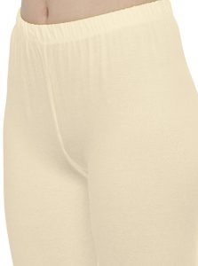 Off-White Color 4 Way Cotton Lycra Ankle length Leggings
