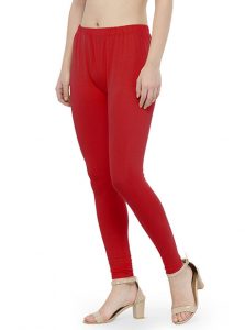 Maroon Color 4 Way Cotton Lycra Ankle length Leggings