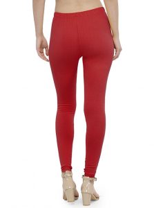 Maroon Color 4 Way Cotton Lycra Ankle length Leggings