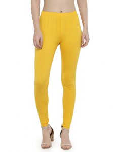 Mustard Color 4 Way Cotton Lycra Ankle length Leggings