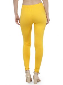 Mustard Color 4 Way Cotton Lycra Ankle length Leggings