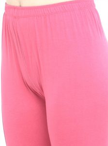 Pink Color 4 Way Cotton Lycra Ankle length Leggings