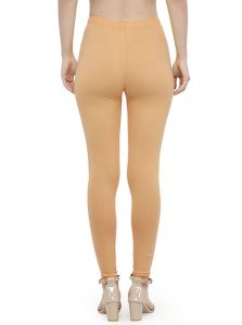 Beige Color 4 Way Cotton Lycra Ankle length Leggings