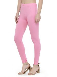 Light-Pink Color 4 Way Cotton Lycra Ankle length Leggings