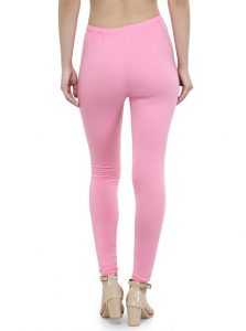 Light-Pink Color 4 Way Cotton Lycra Ankle length Leggings