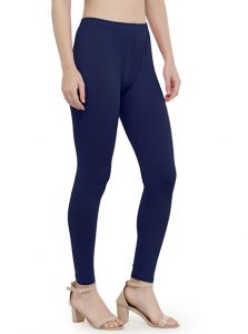 Dark-Blue Color 4 Way Cotton Lycra Ankle length Leggings