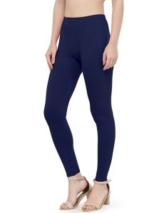 Dark-Blue Color 4 Way Cotton Lycra Ankle length Leggings