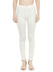 Off-White Color 4 Way Cotton Lycra Churidar Leggings