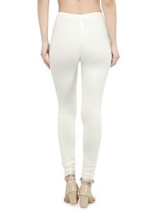 Off-White Color 4 Way Cotton Lycra Churidar Leggings