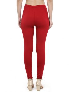 Maroon Color 4 Way Cotton Lycra Churidar Leggings