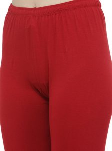 Maroon Color 4 Way Cotton Lycra Churidar Leggings