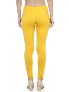 Mustard Color 4 Way Cotton Lycra Churidar Leggings