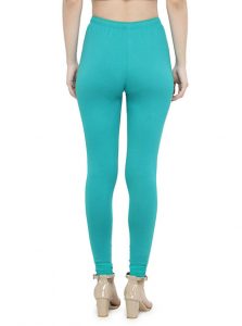 Turquoise Color 4 Way Cotton Lycra Churidar Leggings