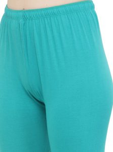 Turquoise Color 4 Way Cotton Lycra Churidar Leggings