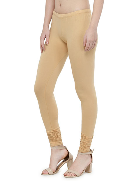 Skin Color (Beige) Ladies 4 Way Cotton Lycra Leggings, Casual Wear
