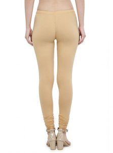 Beige Color 4 Way Cotton Lycra Churidar Leggings