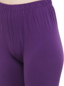 Purple Color 4 Way Cotton Lycra Churidar Leggings