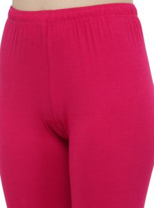 Fuschia Color 4 Way Cotton Lycra Churidar Leggings