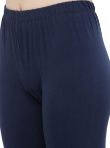 Dark-Blue Color 4 Way Cotton Lycra Churidar Leggings