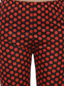 Red Color Women Polka Dot Print Pajama Set Nightwear