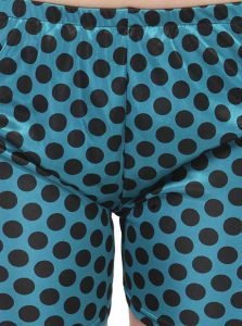 Green Color Women Sleep Shirt with Shorts with Polka Dot Print