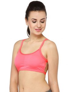 Pink Color Celebrity Style Fashion Women's Sports Bra