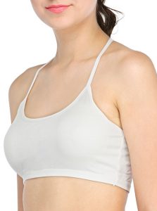 White Color Pyramid Style Padded Lace Bralette