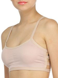 Nude Color Thin Butterfly Seamless Padded Crop Top Bra