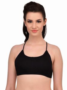 Black Color Pyramid Style Padded Bralette