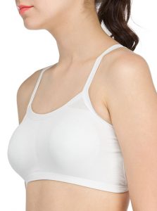 White Color Fence Cage Bralet Padded T-shirt Bra Cum Crop Top