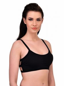 Black Color Stripe Bralet cum T shirt Bra