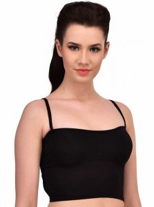 Black Color Women Sexy Bandage Bra Strap Wrapped Chest Crop Top