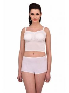 White Color Women Sexy Bandage Bra Strap Wrapped Chest Crop Top