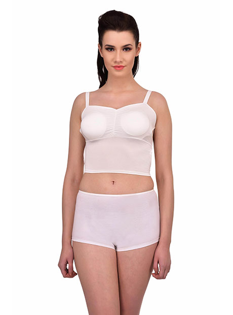 White Color Women Sexy Bandage Bra Strap Wrapped Chest Crop Top
