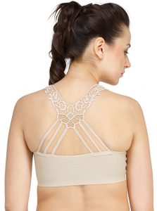 Nude Color Crochet Lace T-shirt Bra