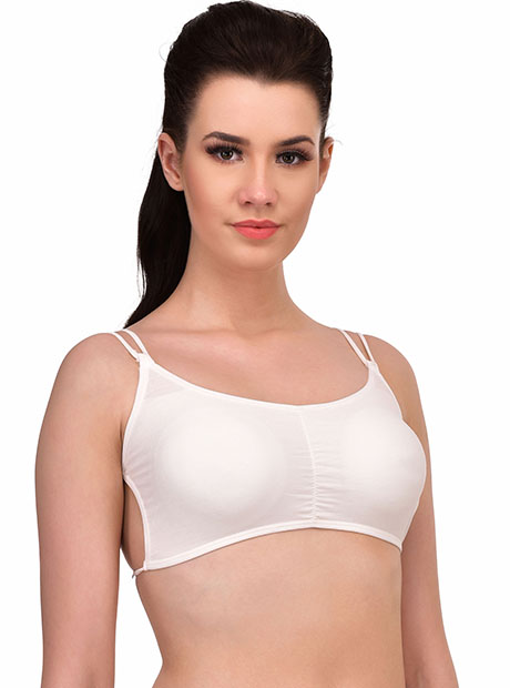 White Color Cage Bralette Cutout Seamless Bra