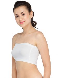 White Color Strapless Tube Bra for Woman