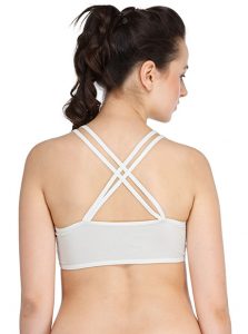 White Color Cross Back Women T-Shirt Bra
