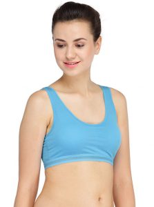 Blue Color Women Seamless Bra For Fitness Running Gym 