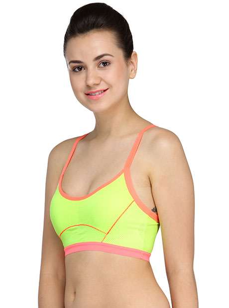 Yellow Color Sports Exercise Bra