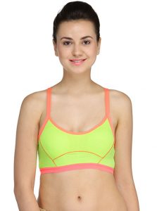 Yellow Color Sports Exercise Bra