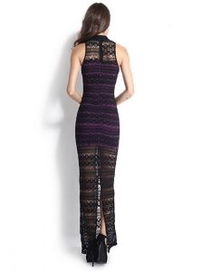 Purple Color Summer Stunner Crochet Maxi Dress