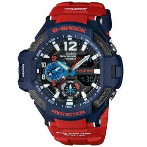 Casio G-Shock Gravitymaster Aviation Series Blue Red Watch GA1100-2A
