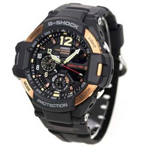 Casio G726 G-Shock Gravitymaster Series Ga-1100Rg-1A Chronograph Black Resin Band Gents Wrist Watch