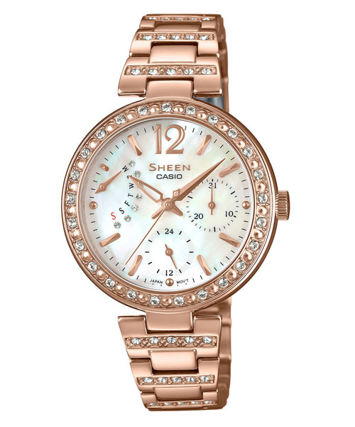 Casio Womens She-3043Pg-7Audr (Sh191) Sheen Analog Watch